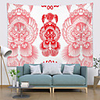 Wall Tapestry Art Decor Blanket Curtain Picnic Tablecloth Hanging Home Bedroom Living Room Dorm Decoration Polyester Red Play Face