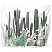 Wall Tapestry Art Decor Blanket Curtain Picnic Tablecloth Hanging Home Bedroom Living Room Dorm Decoration Polyester Simple Cactus Views