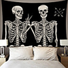 Wall Tapestry Art Decor Blanket Curtain Picnic Tablecloth Hanging Home Bedroom Living Room Dorm Decoration Polyester Skeleton Gesture