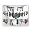 Wall Tapestry Art Decor Blanket Curtain Picnic Tablecloth Hanging Home Bedroom Living Room Dorm Decoration Polyester Small Colored Feather Pendant Decorated With A White Background Pattern