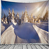 Wall Tapestry Art Decor Blanket Curtain Picnic Tablecloth Hanging Home Bedroom Living Room Dorm Decoration Polyester Snow Scenery Landscape Winter