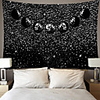 Wall Tapestry Art Decor Blanket Curtain Picnic Tablecloth Hanging Home Bedroom Living Room Dorm Decoration Polyester Star Black Ball