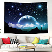 Wall Tapestry Art Decor Blanket Curtain Picnic Tablecloth Hanging Home Bedroom Living Room Dorm Decoration Polyester Starry Fantasy Planet Pattern