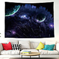 Wall Tapestry Art Decor Blanket Curtain Picnic Tablecloth Hanging Home Bedroom Living Room Dorm Decoration Polyester Starry Meteor Pattern