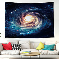 Wall Tapestry Art Decor Blanket Curtain Picnic Tablecloth Hanging Home Bedroom Living Room Dorm Decoration Polyester Starry Swirl Pattern