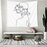 Wall Tapestry Art Decor Blanket Curtain Picnic Tablecloth Hanging Home Bedroom Living Room Dorm Decoration Polyester Stick Figure Views