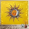 Wall Tapestry Art Decor Blanket Curtain Picnic Tablecloth Hanging Home Bedroom Living Room Dorm Decoration Polyester Sun And Moon Pattern