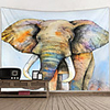 Wall Tapestry Art Decor Blanket Curtain Picnic Tablecloth Hanging Home Bedroom Living Room Dorm Decoration Polyester Sunshine Colorful Elephant Views