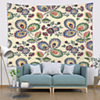 Wall Tapestry Art Decor Blanket Curtain Picnic Tablecloth Hanging Home Bedroom Living Room Dorm Decoration Polyester Three-Color Small Leaves