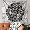Wall Tapestry Art Decor Blanket Curtain Picnic Tablecloth Hanging Home Bedroom Living Room Dorm Decoration Polyester Tie Dye Black Mandala View