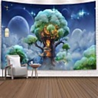 Wall Tapestry Art Decor Blanket Curtain Picnic Tablecloth Hanging Home Bedroom Living Room Dorm Decoration Polyester Tree Cartoon Beauty Views