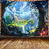 Wall Tapestry Art Decor Blanket Curtain Picnic Tablecloth Hanging Home Bedroom Living Room Dorm Decoration Polyester Tree Castle Wonderland Beauty View