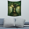 Wall Tapestry Art Decor Blanket Curtain Picnic Tablecloth Hanging Home Bedroom Living Room Dorm Decoration Polyester Tree House Pattern
