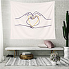 Wall Tapestry Art Decor Blanket Curtain Picnic Tablecloth Hanging Home Bedroom Living Room Dorm Decoration Polyester Two Hands Love Simple Stick Figure Views