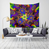 Wall Tapestry Art Decor Blanket Curtain Picnic Tablecloth Hanging Home Bedroom Living Room Dorm Decoration Polyester Various Spiral Dream Colors