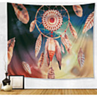 Wall Tapestry Art Decor Blanket Curtain Picnic Tablecloth Hanging Home Bedroom Living Room Dorm Decoration Polyester Vintage Starry Dream Catcher Beauty View
