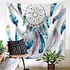 Wall Tapestry Art Decor Blanket Curtain Picnic Tablecloth Hanging Home Bedroom Living Room Dorm Decoration Polyester White Starry Dream Catcher Colorful Beauty View