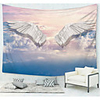 Wall Tapestry Art Decor Blanket Curtain Picnic Tablecloth Hanging Home Bedroom Living Room Dorm Decoration Polyester White Wings Colorful Sky Background