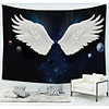 Wall Tapestry Art Decor Blanket Curtain Picnic Tablecloth Hanging Home Bedroom Living Room Dorm Decoration Polyester White Wings Planet Starry Sky