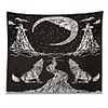 Wall Tapestry Art Decor Blanket Curtain Picnic Tablecloth Hanging Home Bedroom Living Room Dorm Decoration Polyester Wolf Mountain Moon Views