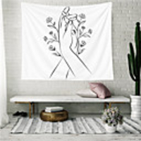 Wall Tapestry Art Decor Blanket Curtain Picnic Tablecloth Hanging Home Bedroom Living Room Dorm Decoration Polyester Wonderful Hand Stick Figure Views