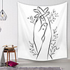 Wall Tapestry Art Decor Blanket Curtain Picnic Tablecloth Hanging Home Bedroom Living Room Dorm Decoration Polyester Wonderful Hands Leaves Stick Figure Views