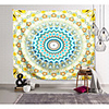 Wall Tapestry Art Decor Blanket Curtain Picnic Tablecloth Hanging Home Bedroom Living Room Dorm Decoration Polyester Yellow Blue Floral Mandala View