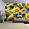 Wall Tapestry Art Decor Blanket Curtain Picnic Tablecloth Hanging Home Bedroom Living Room Dorm Decoration Polyester Yellow Flowers Beauty Views