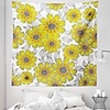 Wall Tapestry Art Decor Blanket Curtain Picnic Tablecloth Hanging Home Bedroom Living Room Dorm Decoration Polyester Yellow Flowers View