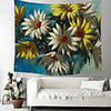 Wall Tapestry Art Decor Blanket Curtain Picnic Tablecloth Hanging Home Bedroom Living Room Dorm Decoration Polyester Yellow White Flowers Beauty Views