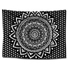 Wall Tapestry Art Decor Blanket Curtain Picnic Tablecloth Hanging Home Bedroom Living Room Dorm Decoration Polyster Bohemia Black Background White Mandala Beauty Views