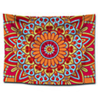 Wall Tapestry Art Decor Blanket Curtain Picnic Tablecloth Hanging Home Bedroom Living Room Dorm Decoration Polyster Bohemia Floral Colorful Mandala View