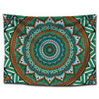 Wall Tapestry Art Decor Blanket Curtain Picnic Tablecloth Hanging Home Bedroom Living Room Dorm Decoration Polyster Bohemia Green Orange Mandala Colorful Beauty Views