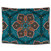 Wall Tapestry Art Decor Blanket Curtain Picnic Tablecloth Hanging Home Bedroom Living Room Dorm Decoration Polyster Bohemia Mandala Blue Orange View