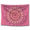 Wall Tapestry Art Decor Blanket Curtain Picnic Tablecloth Hanging Home Bedroom Living Room Dorm Decoration Polyster Bohemia Pink Background Colorful Mandala View