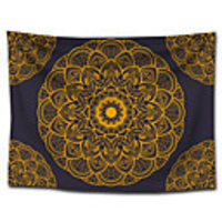 Wall Tapestry Art Decor Blanket Curtain Picnic Tablecloth Hanging Home Bedroom Living Room Dorm Decoration Polyster Gold Bohemia Mandala View