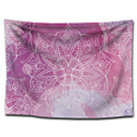 Wall Tapestry Art Decor Blanket Curtain Picnic Tablecloth Hanging Home Bedroom Living Room Dorm Decoration Polyster Light Purple Bohemia Mandala View