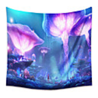 Wall Tapestry Art Decor Blanket Curtain Picnic Tablecloth Hanging Home Bedroom Living Room Dorm Decoration Polyster Undersea Jellyfish Beauty Views