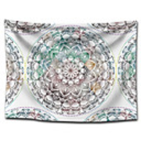 Wall Tapestry Art Decor Blanket Curtain Picnic Tablecloth Hanging Home Bedroom Living Room Dorm Decoration Polyster White Background Colorful Bohemia Mandala View