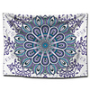 Wall Tapestry Art Decor Blanket Curtain Picnic Tablecloth Hanging Home Bedroom Living Room Dorm Decoration Polyster White Background Gray Color Bohemia Mandala View