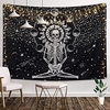 Wall Tapestry Art Decor Blanket Curtain Picnic Tablecloth Hanging Home Bedroom Living Room Dorm Decoration Tarot Halloween Skull Meditation Skeleton Chakra Starry Black White Star miniinthebox