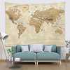 Wall Tapestry Art Decor Blanket Curtain Picnic Tablecloth Hanging Home Bedroom Living Room Dorm Decoration World Map Topography Parchment Style miniinthebox