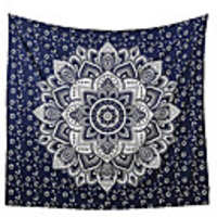 Wall Tapestry Art Decor Blanket Curtain Picnic Tablecloth Hanging Home Bedroom Living Room Dorm Decorations Polyester Blue Starry Sky Forest Views