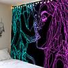 Wall Tapestry Art Decor Blanket Curtain Picnic Tablecloth Hanging Home Bedroom Living Room Dormitory Decoration Comic Pattern Line Couple Men and Women