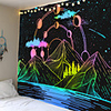 Wall Tapestry Art Decor Blanket Curtain Picnic Tablecloth Hanging Home Bedroom Living Room Dormitory Decoration Mountains Starry Sky Moon