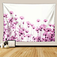 Wall Tapestry Art Decor Blanket Curtain Picnic Tablecloth Hanging Home Bedroom Living Room Dormitory Decoration Polyester Fiber Floral Pink