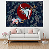 Wall Tapestry Art Decoration Blanket Curtain Picnic Table Cloth Hanging Home Bedroom Living Room Dormitory Decoration Polyester Fiber Modern Red Sun Crane Auspicious Cloud Navy Blue Background