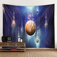 Wall Tapestry Wall Hanging Art Deco Blanket Curtain Hanging at Home Bedroom Living Room Decoration Falling Planet miniinthebox