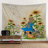 Wall Tapestry Wall Hanging Art Deco Blanket Curtain Hanging at Home Bedroom Living Room Decoration Sunflower Girl miniinthebox