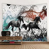 Wall Tapestry Wall Hanging Art Deco Blanket Curtain Hanging at Home Bedroom Living Room Decoration Two Horses miniinthebox